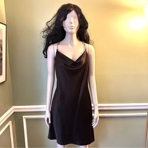 Alice + Olivia HARMONY CHAIN TRIM MINI SLIP DRESS, Size 12, NWT